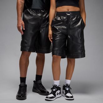 Nike Jordan Mens Air Jordan Faux Leather Shorts in Black | HV0077-010