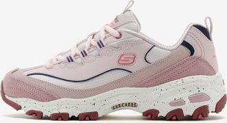 Skechers Womens DLites-Bold Views Sneaker, Mauve/Multi, 8.5