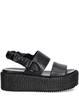 Blauer platform elastic-strap sandals - women - PVC/Rubber/PVC - 37 - Black