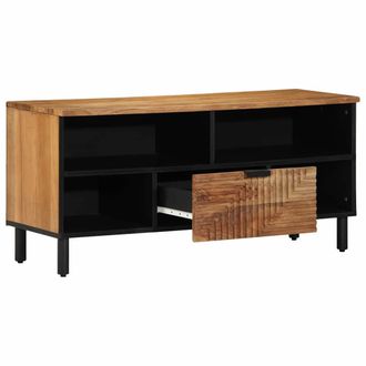 vidaXL Vidaxl - Mobile Tv Marrone 100 X 33.5 X 46 Cm Legno Massello Di Acacia