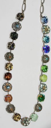 Mariana Womens Forget Me Not Necklace In Blue, Amber, Green, Brown, Taupe