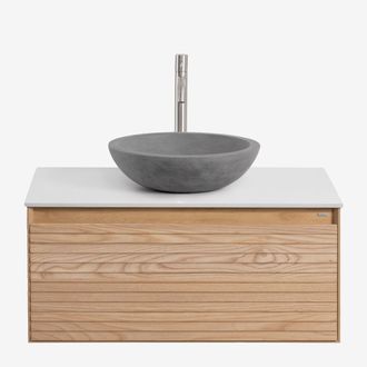 Sklum Sklum - Conjunto De Mueble De Ba&ntilde;o En Madera De Fresno Tedrik