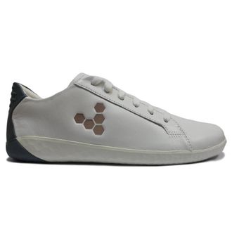 Vivobarefoot Geo Court Leather Womens Low Top Trainers - White Blue Pink - Size:UK 3.5