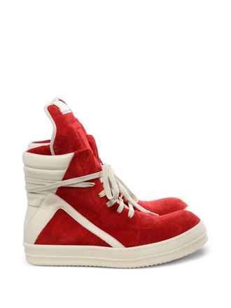 Rick Owens Geobasket Leather High Sneakers