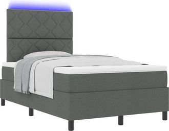 vidaXL Vidaxl - Box Spring Bed with Mattress Dark grey 120 x 190 cm Fabric