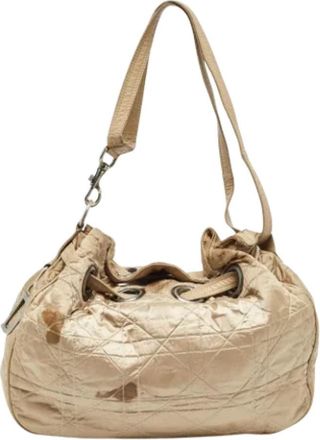 Dior Tweedehands leren handtassen - Dames - Vintage Schoudertas - Beige - ONE Size - Vintage