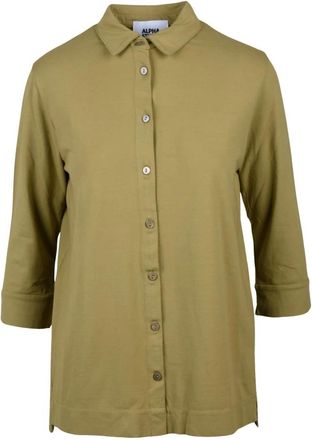 Alpha Studio shirt - Dames - Overhemden - Groen - S - Katoen - Overhemden