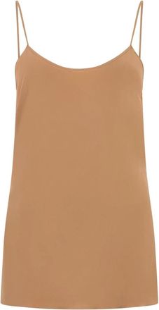 Alberta Ferretti Tops, Dames, Beige, S, Mouwloze Top