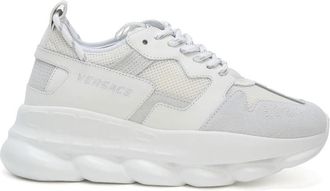Versace Chain Reaction Witte Sneakers - Heren - Sneakers - Wit - 39 1/2 EU - Schoenen