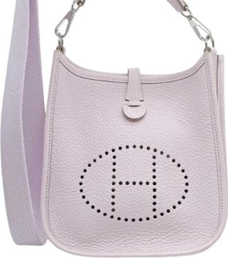 Herm&egrave;s Pre-owned Taurillon Clemence Evelyne TPM - Dames - Vintage Schoudertas - Paars - ONE Size - Leer - Vintage