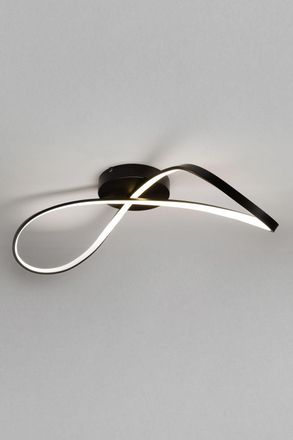 BHS Octavia Flush Ceiling Light in Black