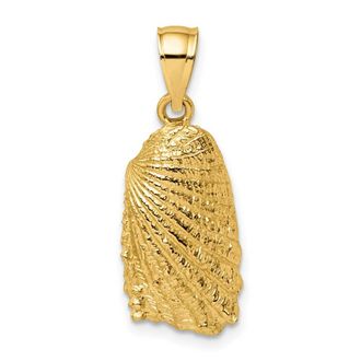 Diamond2Deal 14k Yellow Gold Shell Charm Pendant