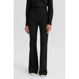 A.L.C. Sophie II Flare Wool Blend Pants in Black at Nordstrom, Size 12