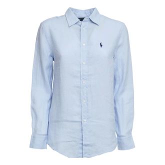 Polo Ralph Lauren Casual Shirts, male, Blue, Size: S Long Sleeves Classic Shirt