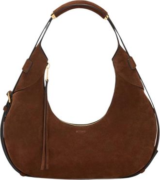 Moschino Su&egrave;de Schoudertas - Dames - Schoudertassen - Bruin - ONE Size - Su&egrave;de - Tassen