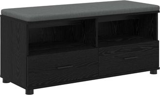 vidaXL Banco De Entrada Roble Negro 100 X 38 X 46 Cm Vidaxl