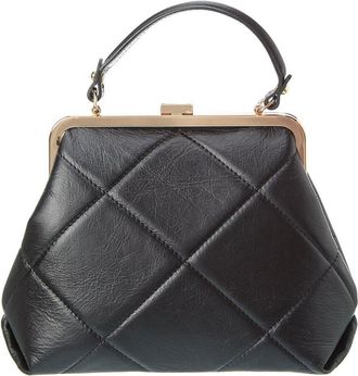 Persaman New York Diamond Quilt Satchel Bag in Black at Nordstrom Rack