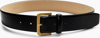 HUGO BOSS Womens Womens Belt 3,5 Cm Zl 10199089 0 Leather - Black - Size: 34R 90cm