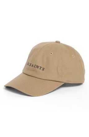 AllSaints Cavalry Twill Baseball Cap in Dark Camel 264 at Nordstrom Rack