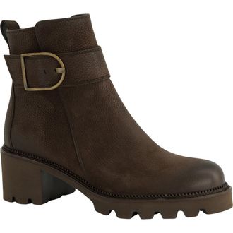 Paul Green Elissa Combat Boot in Mocca Grained Nubuk at Nordstrom, Size 9.5