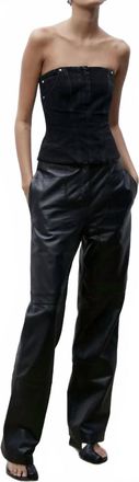 Paris Georgia Tia Leather Pant In Black