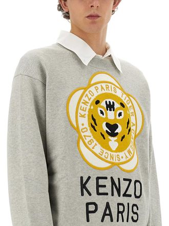 Kenzo Logo Wool Sweater - Gray