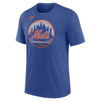 Nike New York Mets Cooperstown Logo Nike Mens MLB T-Shirt in Blue | NJFDEX49M98-70U