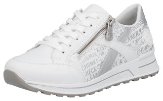 Rieker Sneaker RIEKER, Damen, Gr. 36, silber (wei&szlig;, silberfarben), Lederimitat, Schuhe Sneaker, herausnehmbarer Soft-Einlage, Freizeitschuh, Halbschuh, Schn&uuml;