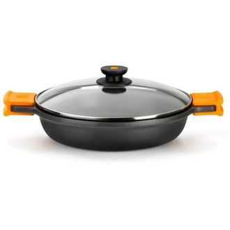 Bra Bra - Cazuela Baja Aluminio Fundido Con Tapa Efficient 40 Cm Induc