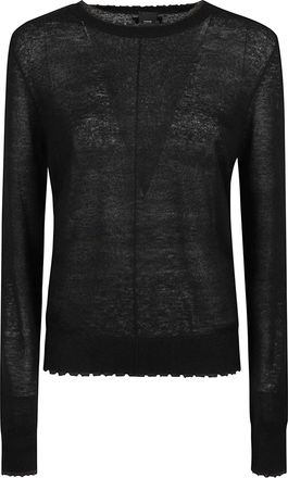 Pinko Lightweight Semi-Sheer Round Neck Sweater