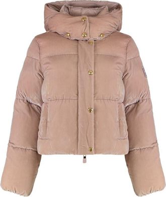 Elisabetta Franchi Velvet Puffer Jacket
