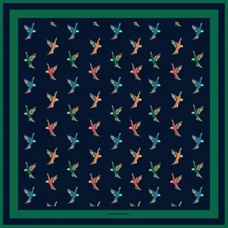 Jessie Zhao Womens Freedom Wings Double Sided Silk Scarf In Blue
