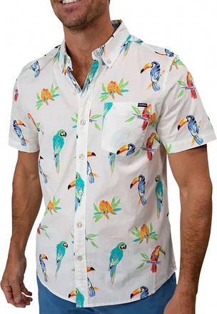 Chubbies Dude Wheres Macaw Friday Shirt In White Parrots