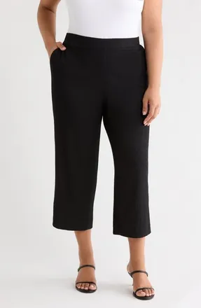Anne Klein Crop Pull-On Pants in Anne Black at Nordstrom, Size 1 X