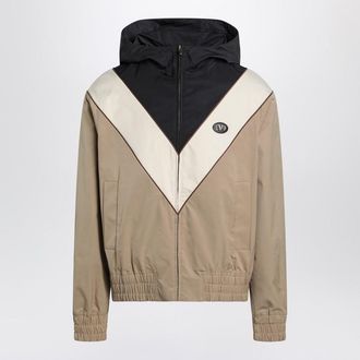 Valentino Garavani Butter And Camel Jacket With Vlogo Patch