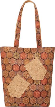 Generic Printed Cork Shoulder Bag for Women Vintage Crossbody Handbag Hobo Satchel Purse Tote Bohemian Commuter Shopping Bag, 2