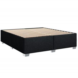 vidaXL Cama Sin Colch&oacute;n Tela Negro 180x200 Cm Vidaxl