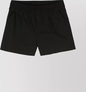 Parosh pressed crease poplin shorts pockets