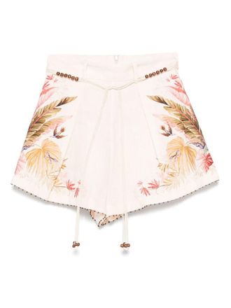 Zimmermann Ascension Printed Linen Shorts