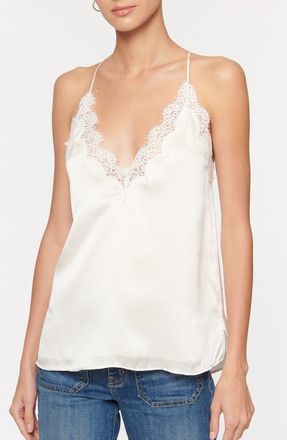 Cami NYC Everly Silk Camisole in White at Nordstrom, Size Xx-Small