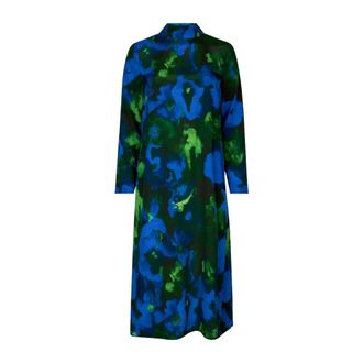 Stine Goya Matte Zijden Jurk met Chic Patroon - Dames - Casual kleedjes - Veelkleurig - XS - Kleedjes