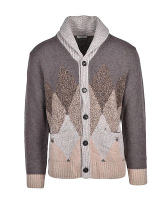 Ballantyne Button Cardigan - Brown
