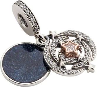 Pandora Two-Tone Shooting Star Double Dangle Charm - female - Pandora - Jewellery - Multicolor - ONE SIZE - Accessories
