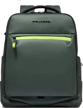 Piquadro Tassen, Heren, Groen, ONE Size, Katoen, Uitbreidbare Laptop Rugzak voor Reizen