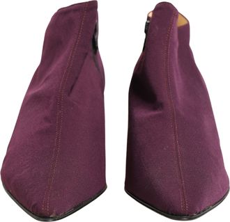 Dolce & Gabbana Purple Suede AnkleBoots Womens Shoes (Pre-Owned)