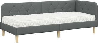 vidaXL Estructura De Cama En Esquina Gris Oscuro 80 X 200 Cm Tela Vidaxl
