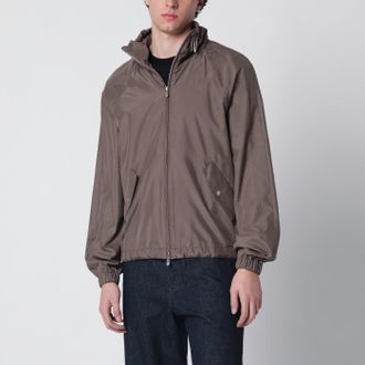 Brunello Cucinelli Taupe silk-blend jacket