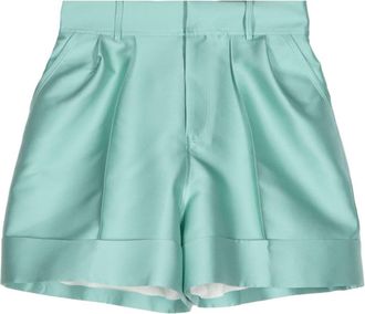Dice Kayek satin-finish mini shorts - women - Acetate/Viscose - 34 - Green
