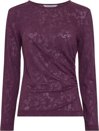 Moss Copenhagen Brigetta Top - Dames - Blouses & Shirts - Paars - Maat: Xs/S Katoen