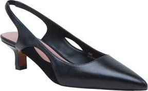 Linea Paolo Corley Pointed Toe Slingback Pump in Black Napa/Kid Sue at Nordstrom Rack, Size 7.5